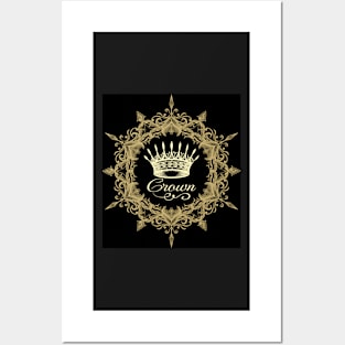 Crown in Ornate Frame Posters and Art